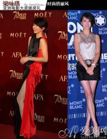 第六届亚洲电影大奖红毯：众女星争艳，桂纶镁低胸红裙惊艳四座